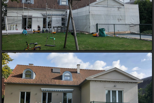 vlakcementeren + afwerking in spuitkurk